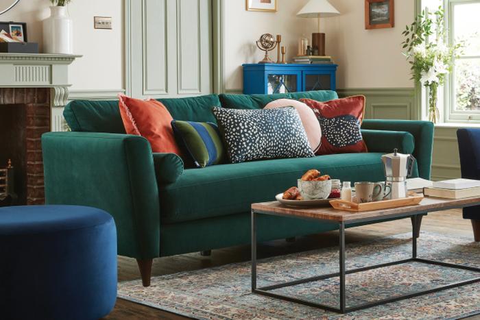 Joules langton sofa in dark green