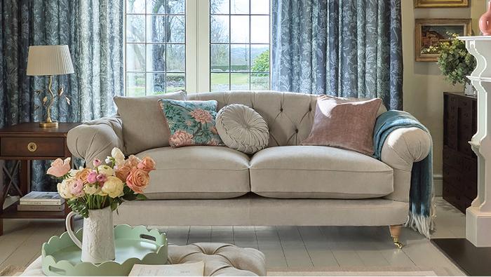 cream Laura Ashley sofa 