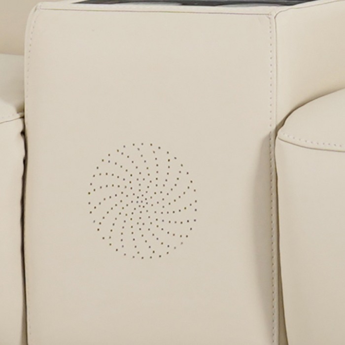 Close up of a hidden surround sound speaker