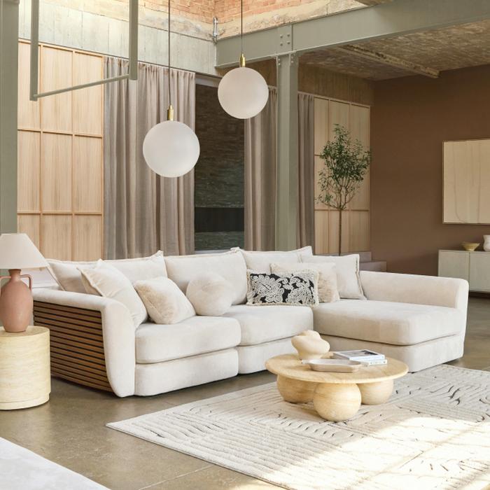 The Platinum Collection Alani corner chaise in cream