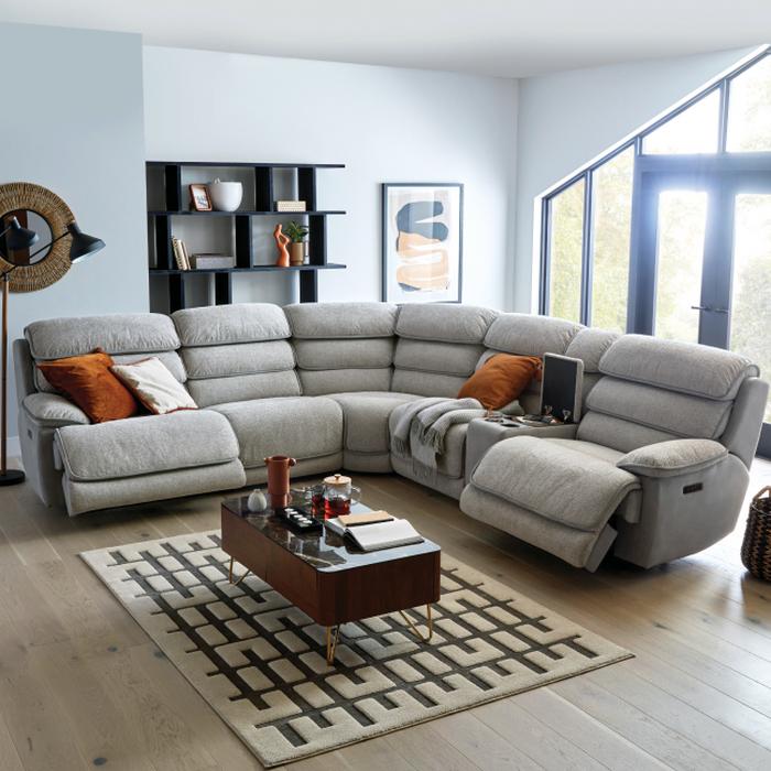 Resilience Lakelyn Express 3 Seater Power Recliner in Navy Combination