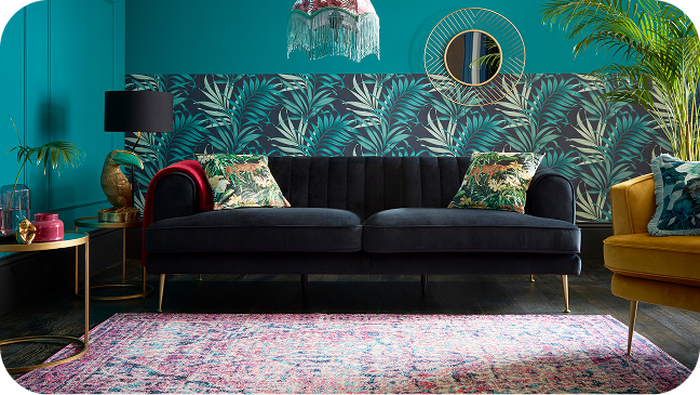 black sofa