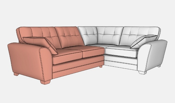 Left hand facing corner sofa illustration