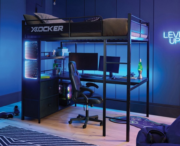 X Rocker Infinity battlebunk gaming bed