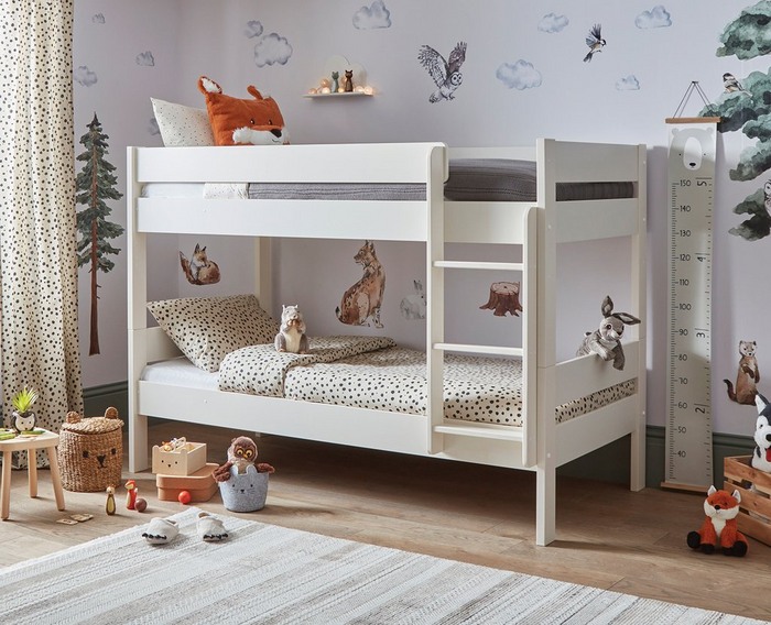 White kids bunk bed 