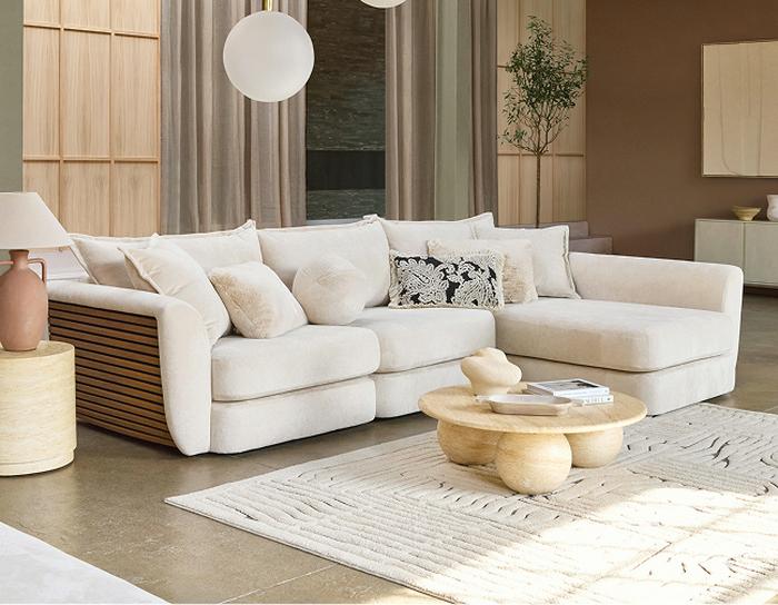 Platinum Alani cream corner sofa