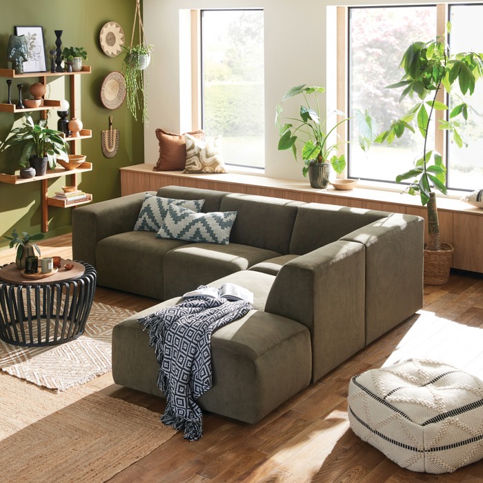 Biophilic design with milani corner sofa