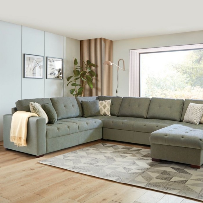 u shaped sofa gather
