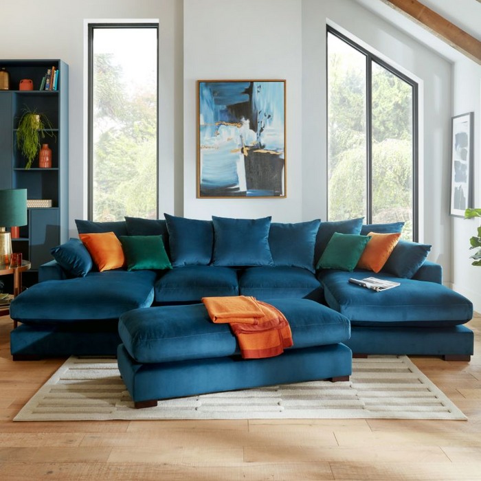 u shaped sofa plush