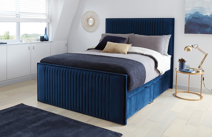 Large green coloured bedframe