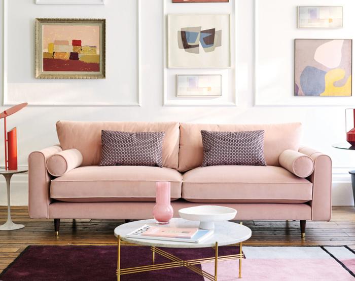 Homemover hub with Highgate sofa in blush