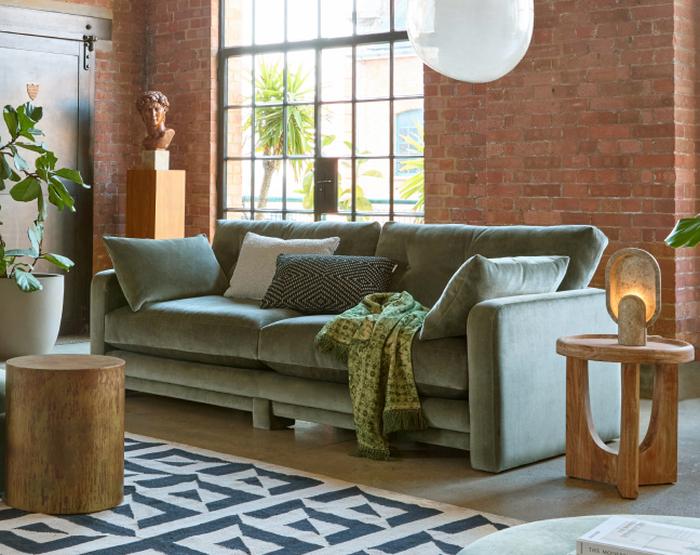 Homemover hub with molten sofa in sage