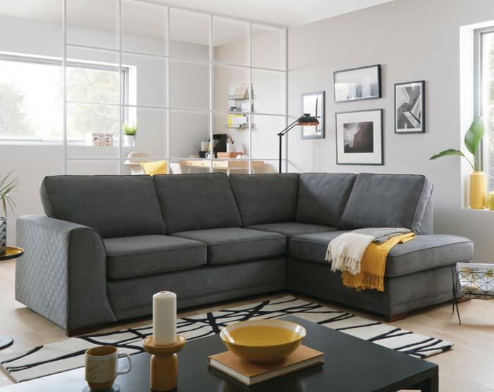 Homemover hub with Orka corner sofa in graphite 