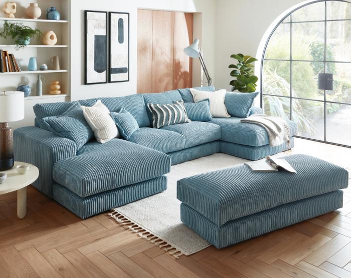 Homemover hub with Rest double ended chaise sofa in sky