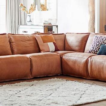 halo luxe leather corner sofa