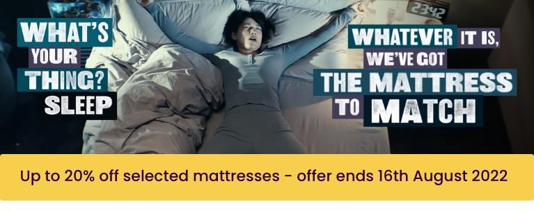 20% off selected mattresses