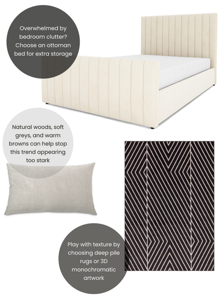 Monochrome Trend Claxby Bed Moodboard