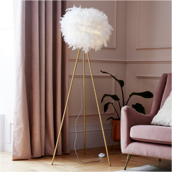 Lighting trends 2023 fabulous feathers Baha floor lamp