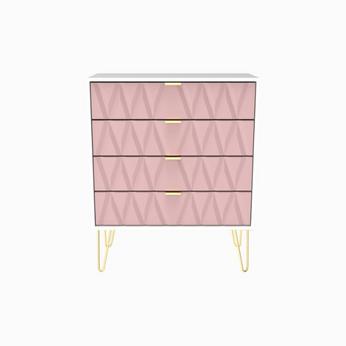 Zazu Pink 4 Drawer Chest