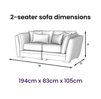 Sofa measuring guide 2 seater dimensions