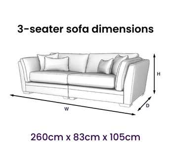 Sofa measuring guide 3 seater dimensions