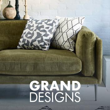 grand designs scatter cushions on amersham sofa