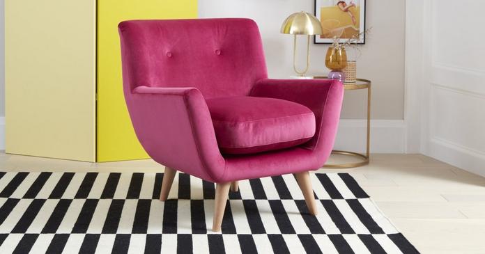 Bright deals pink armchair