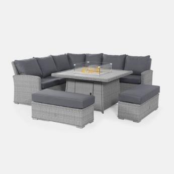 Garden furniture buying guide benito corner dining with fire pit
