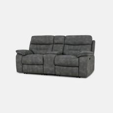 Dark grey manual recliner sofa