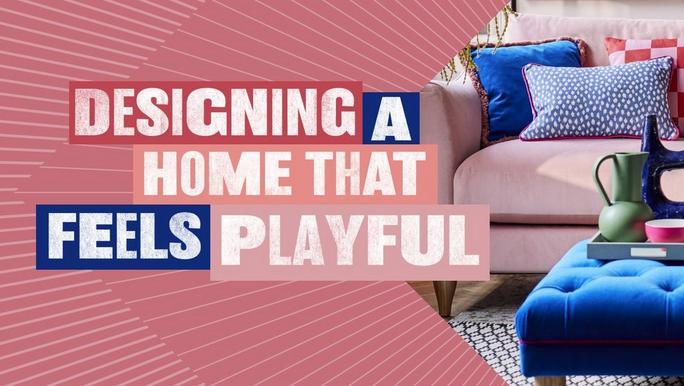 desgining a playful home with sophie robinson fairlight sofa and footstool