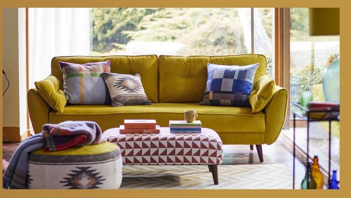 Side Hustle Trend with French Connection Zinc Sofa Bed in Mustard