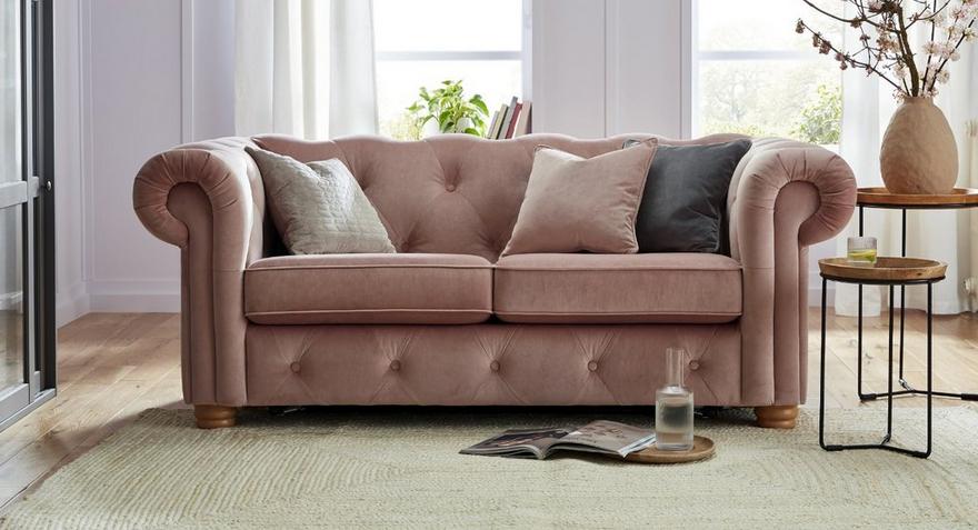 Crushed velvet deals chesterfield sofa dfs