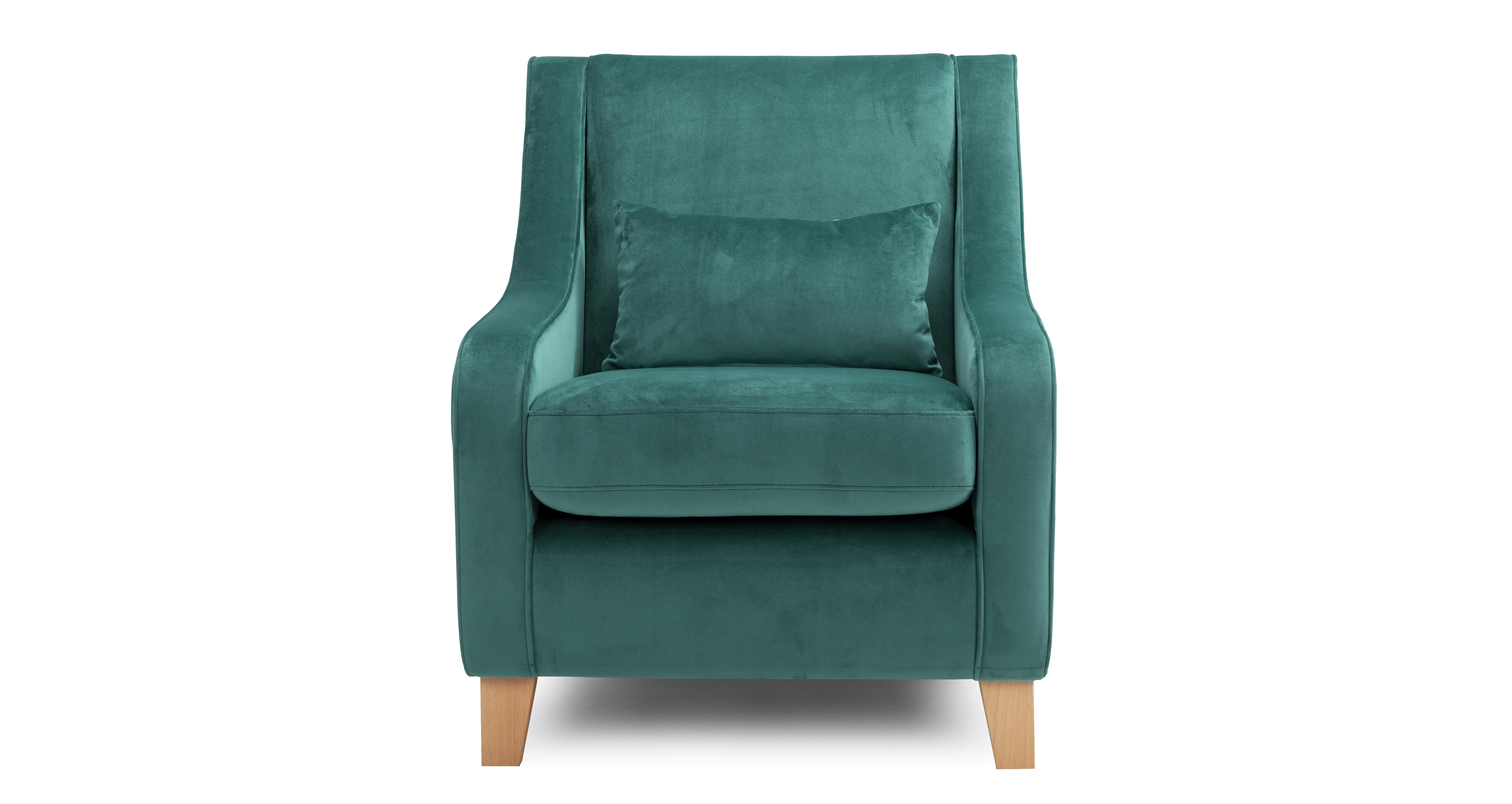 teal reading chair