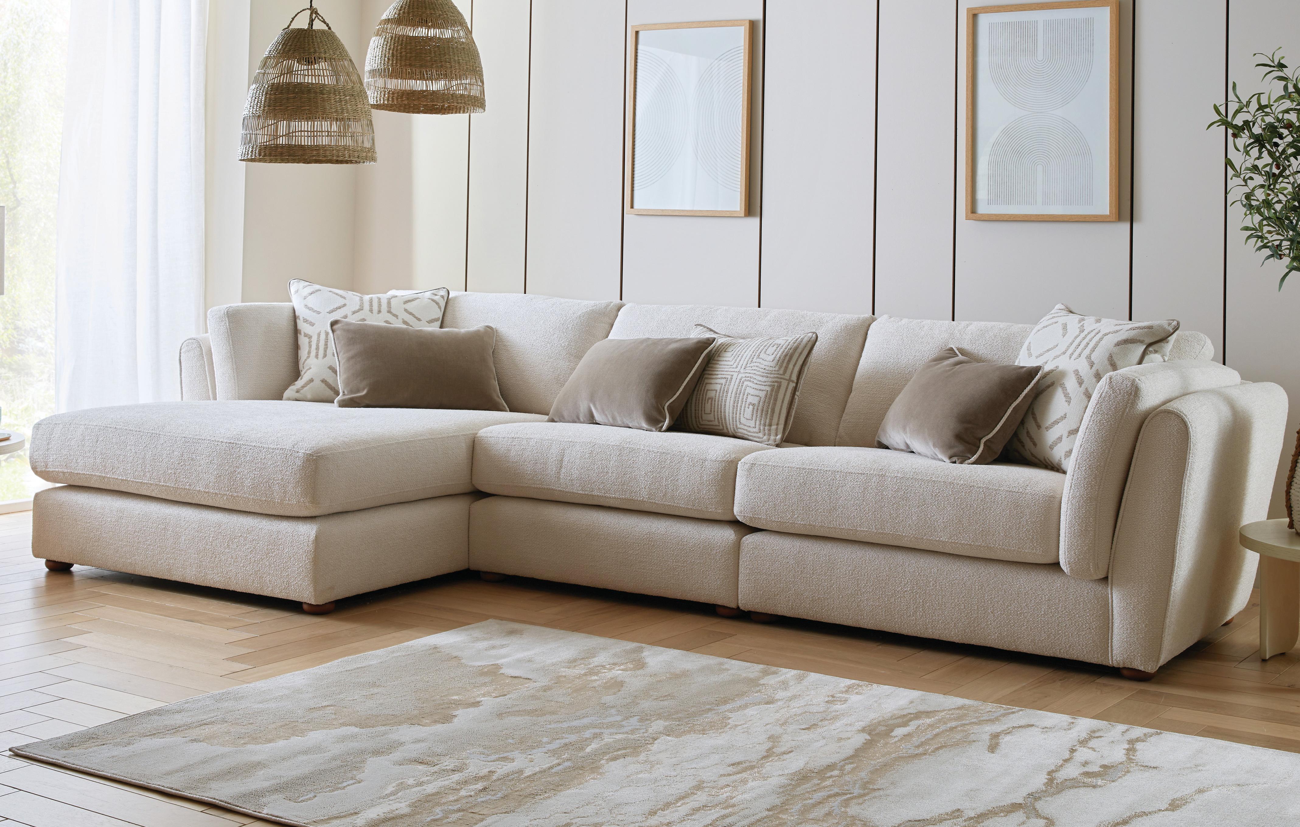 Left Hand Facing Large Chaise Sofa