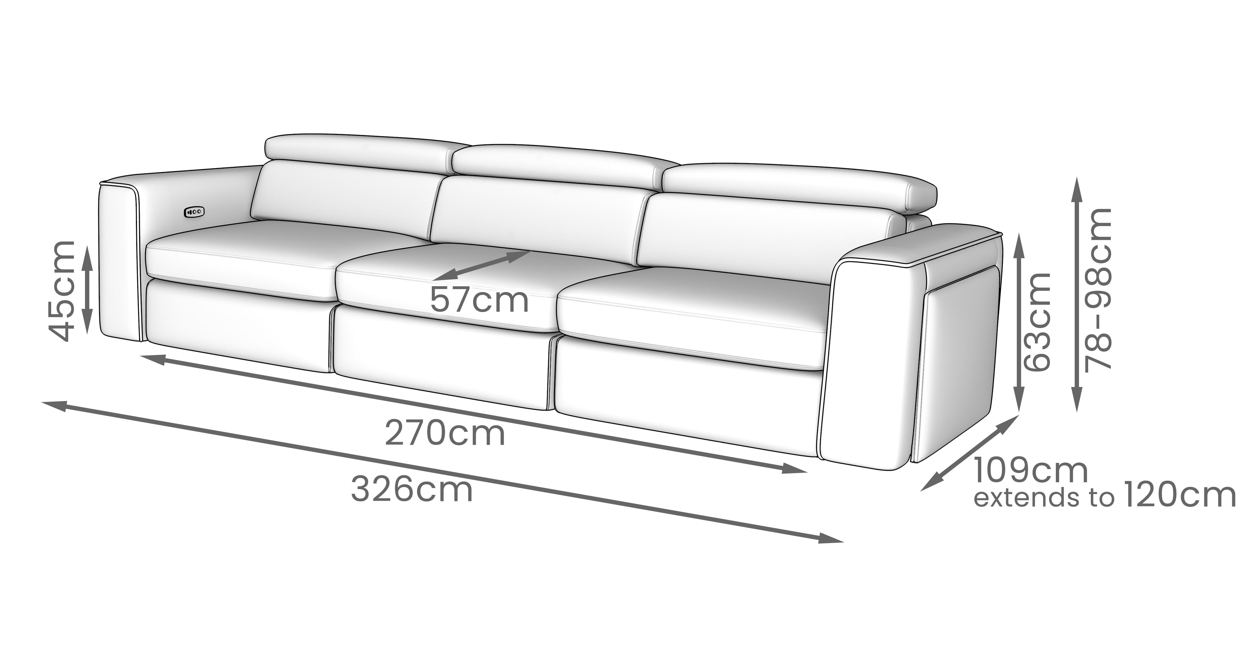 Adalee 3 Seat Motion Chaise 2 Storage in Eris Pine