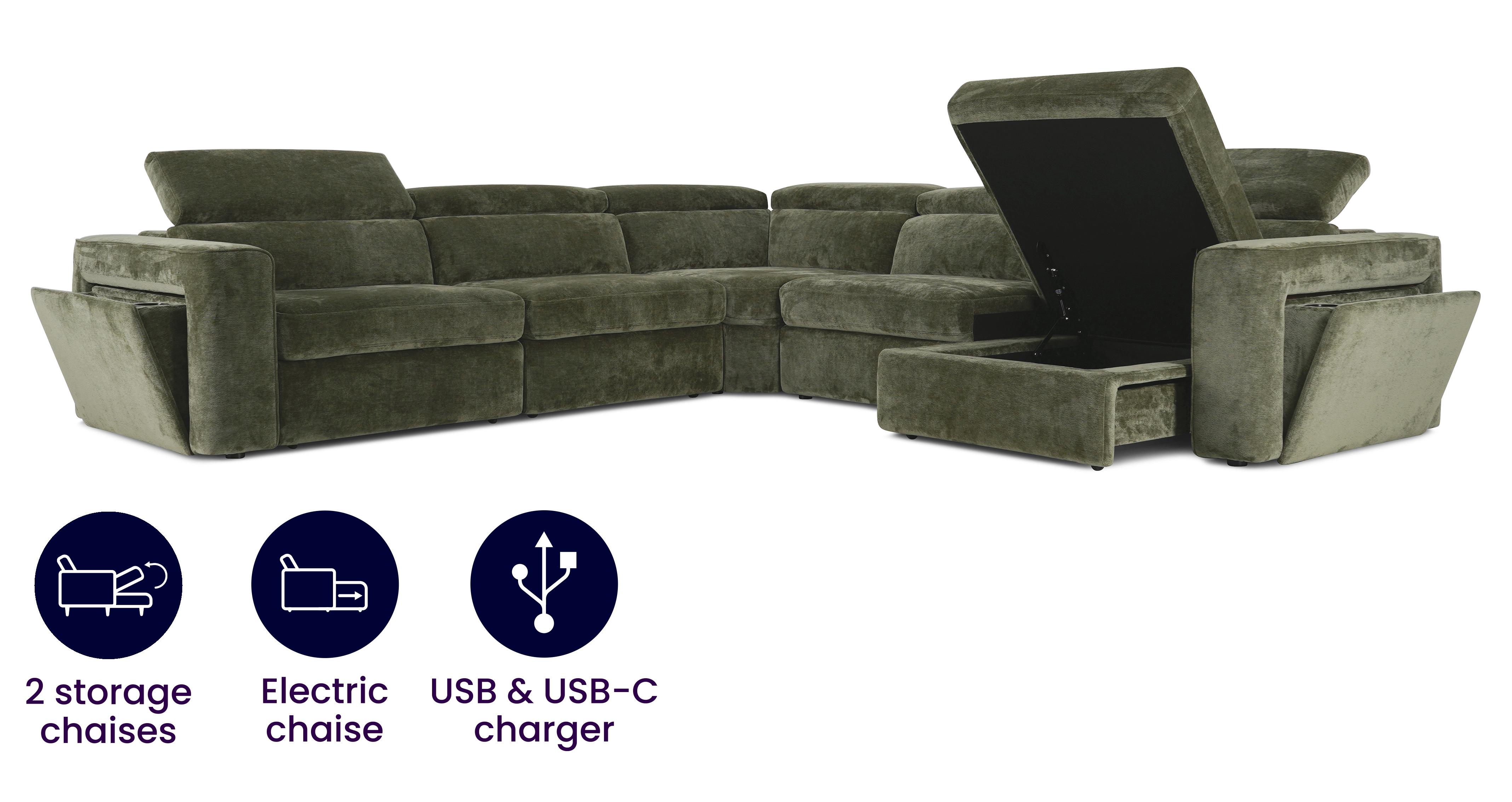 3 Corner 3 Storage Motion Chaise