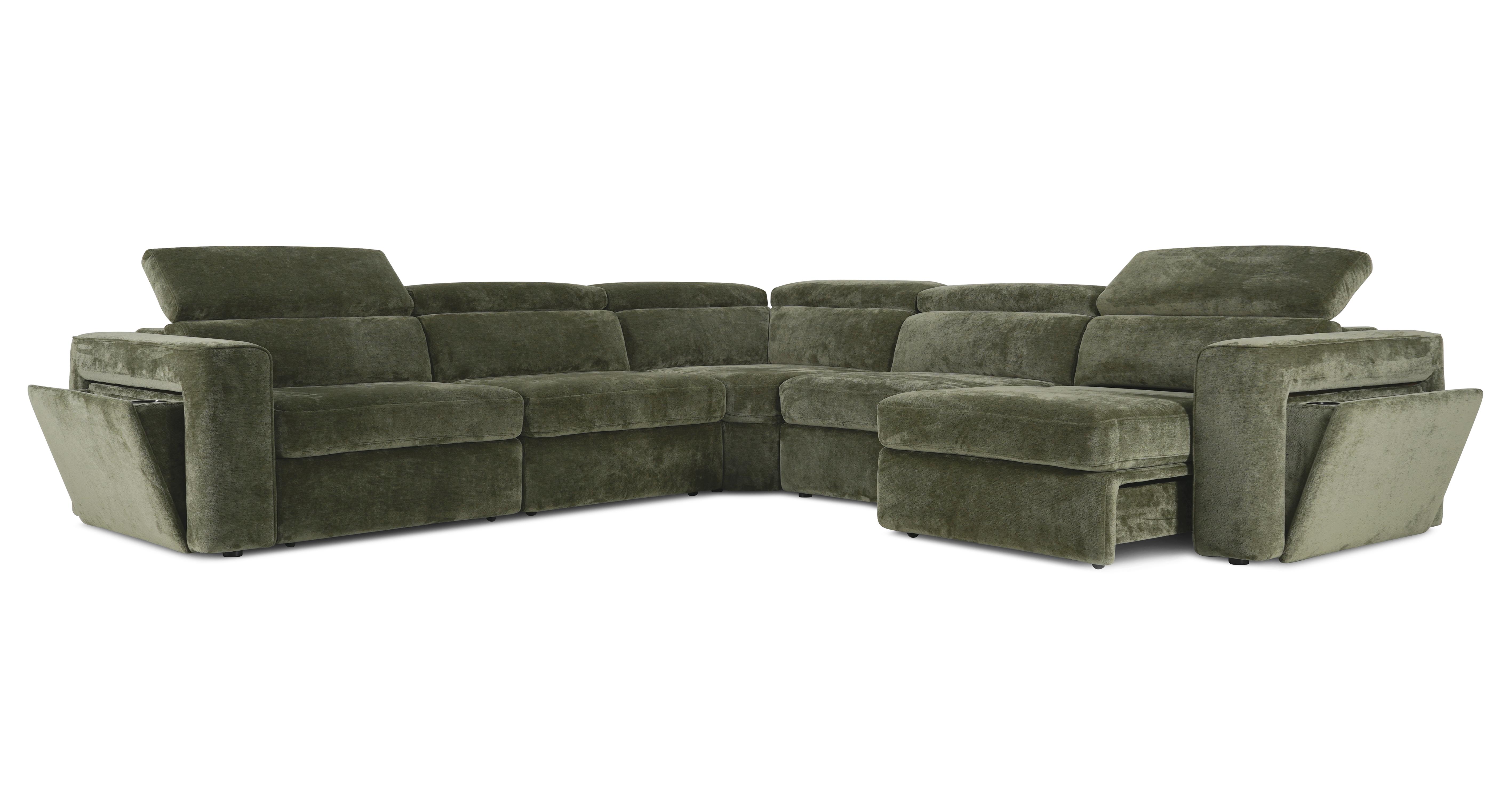 Adalee 3 Corner 3 Storage Motion Chaise in Eris Pine