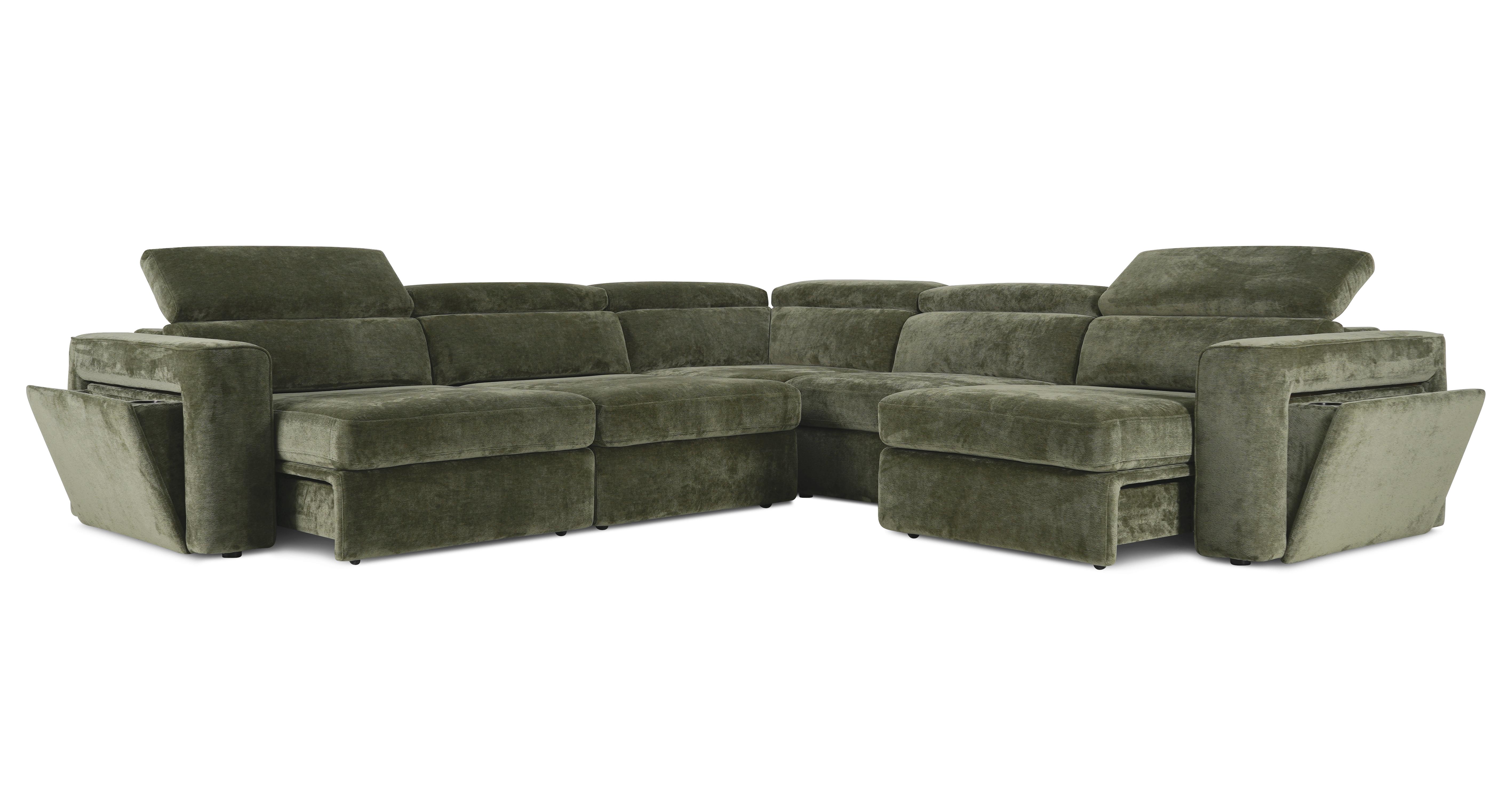 Adalee 3 Corner 3 Storage Motion Chaise in Eris Pine
