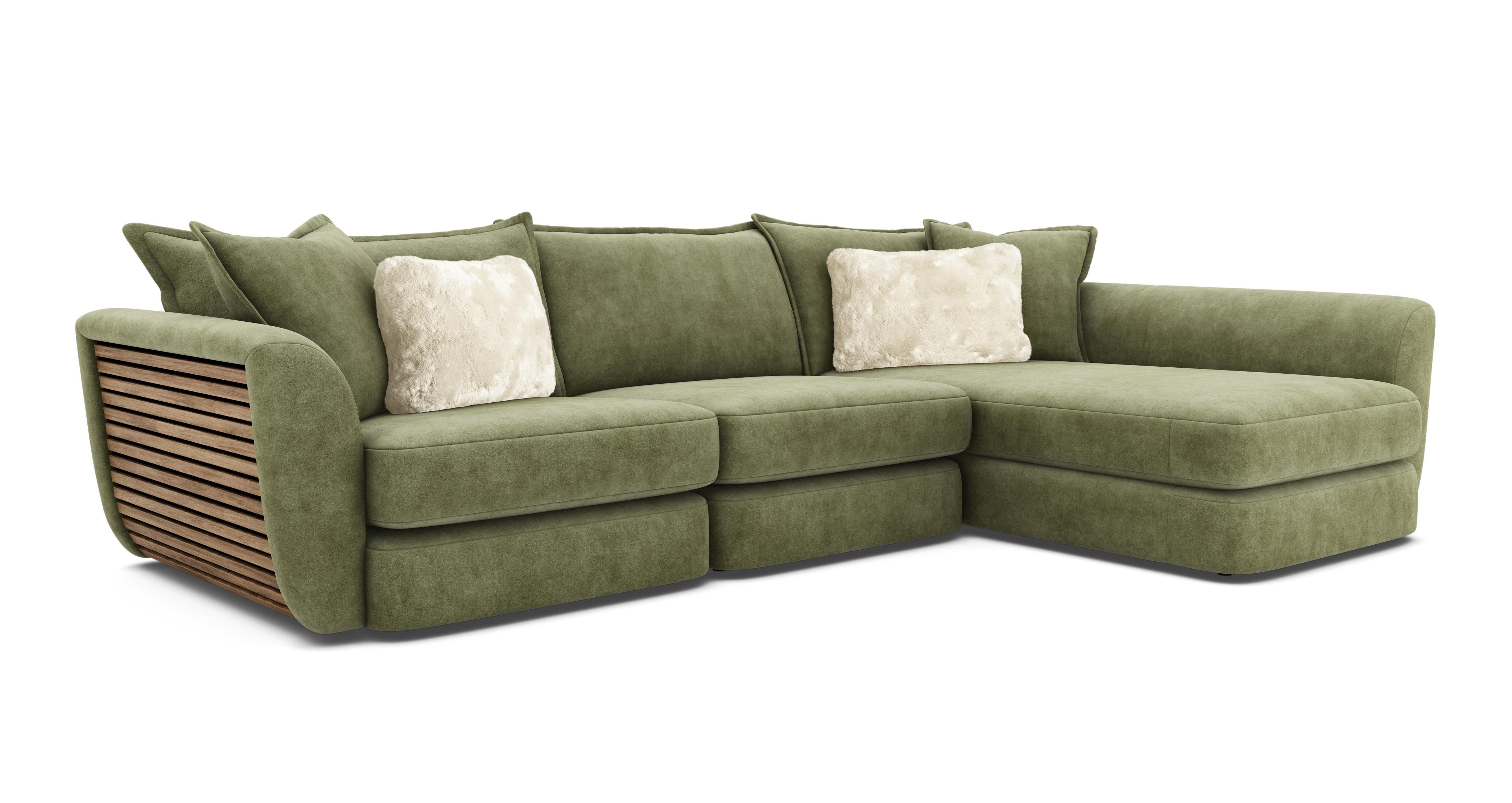 Right Hand Facing Chaise 3 Seat Sofa