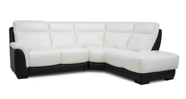 Alara Option A Left Hand Facing Arm 2, Dfs White Leather Corner Couch