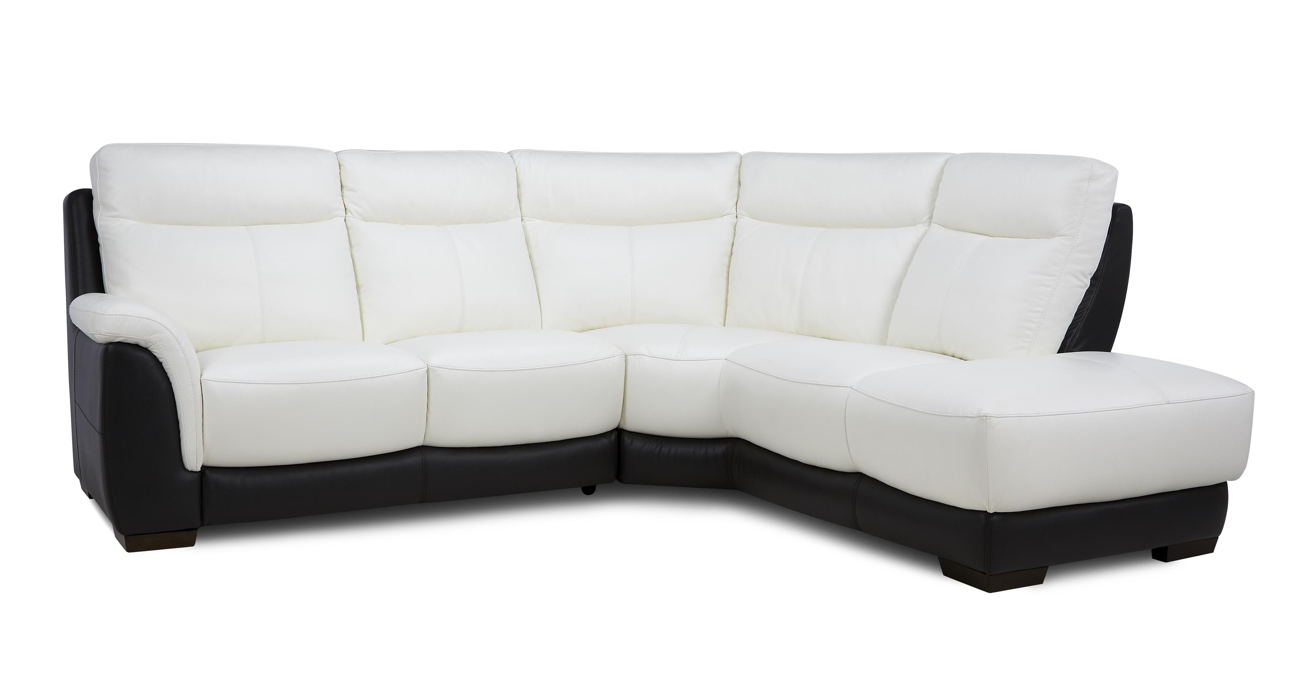 Dfs black deals leather corner sofa