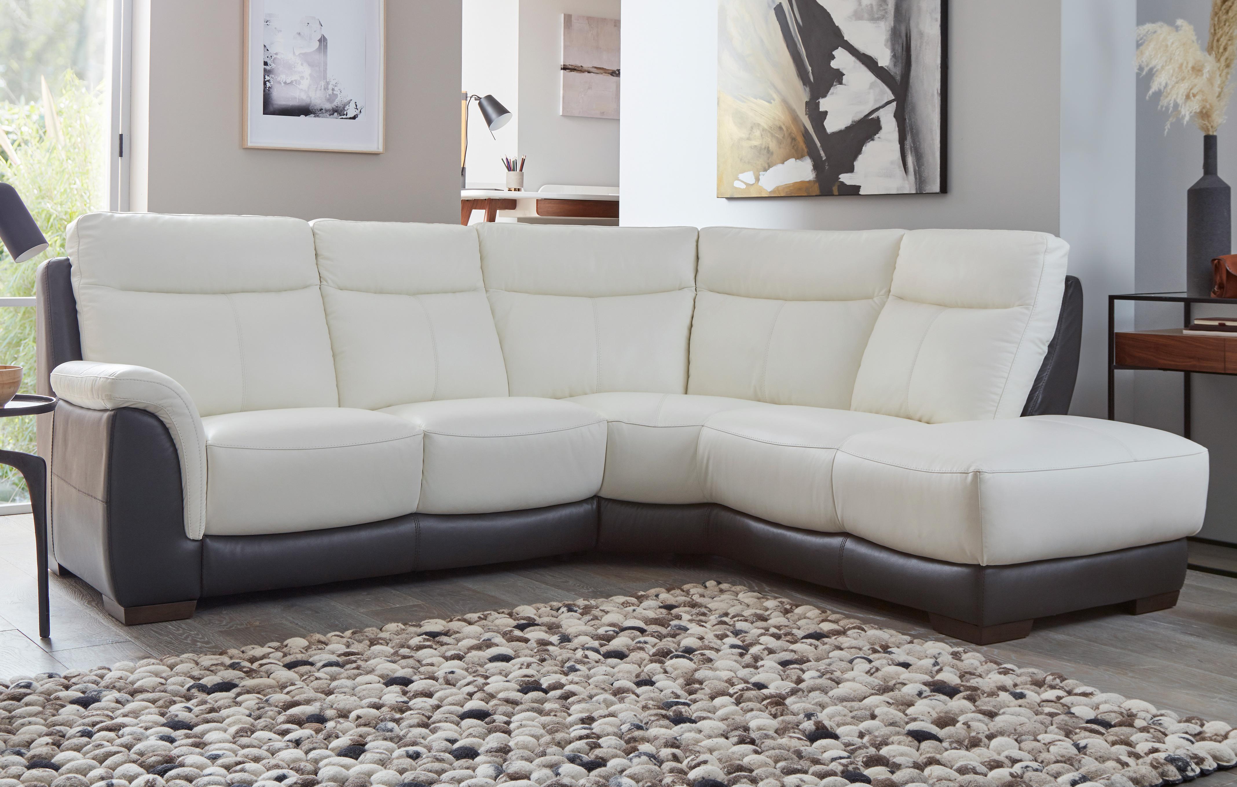 Dfs leather deals corner sofa sale