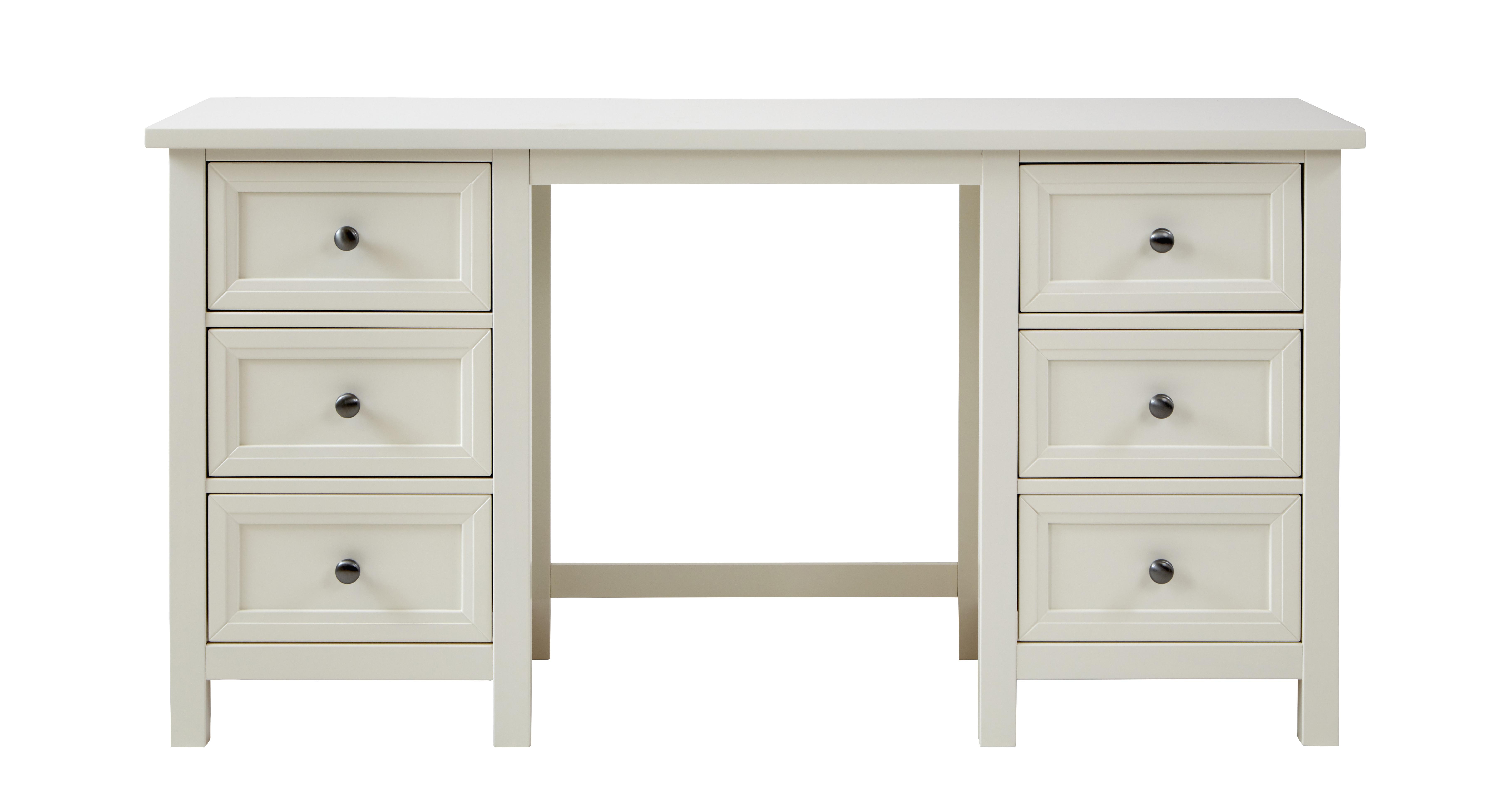 DFS Double Pedestal Dressing Table Algarve Wood