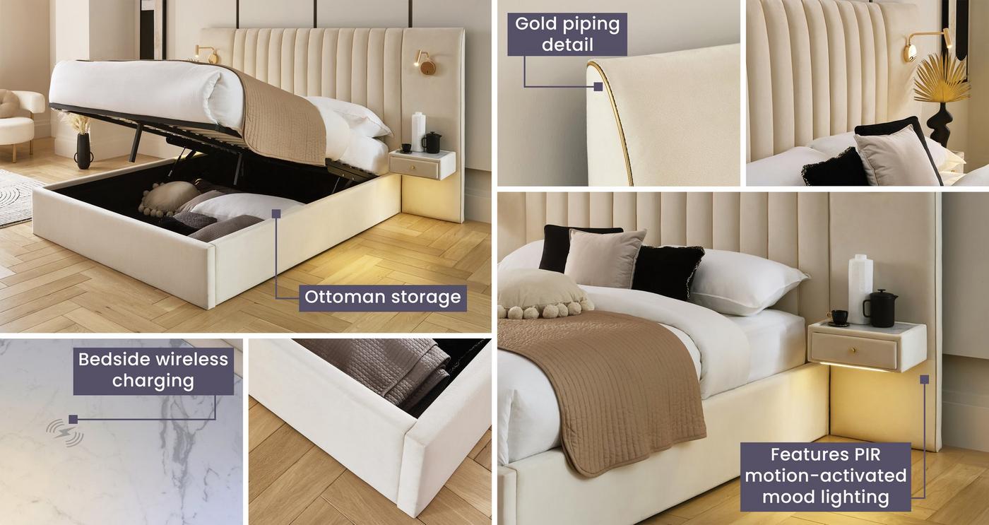 King Size Ottoman Bed view 3