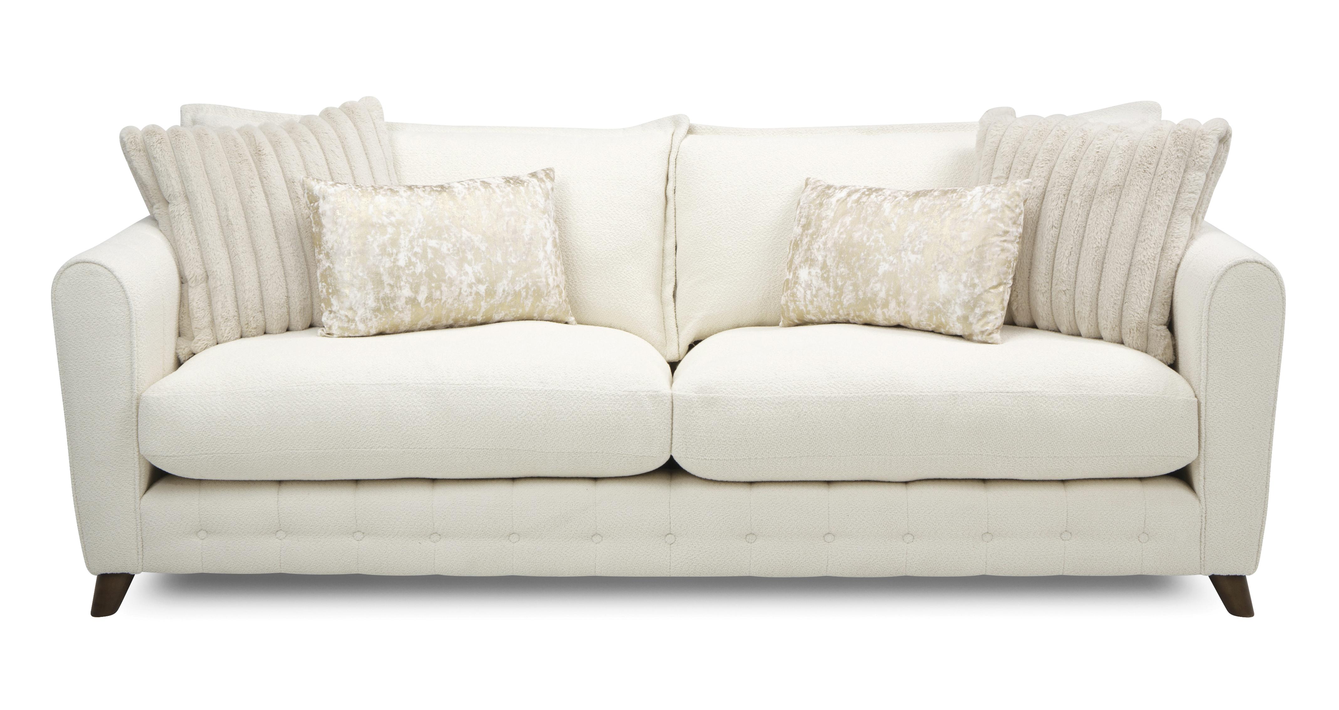 Amaya Chenille Formal Back Grande Seater Sofa | DFS