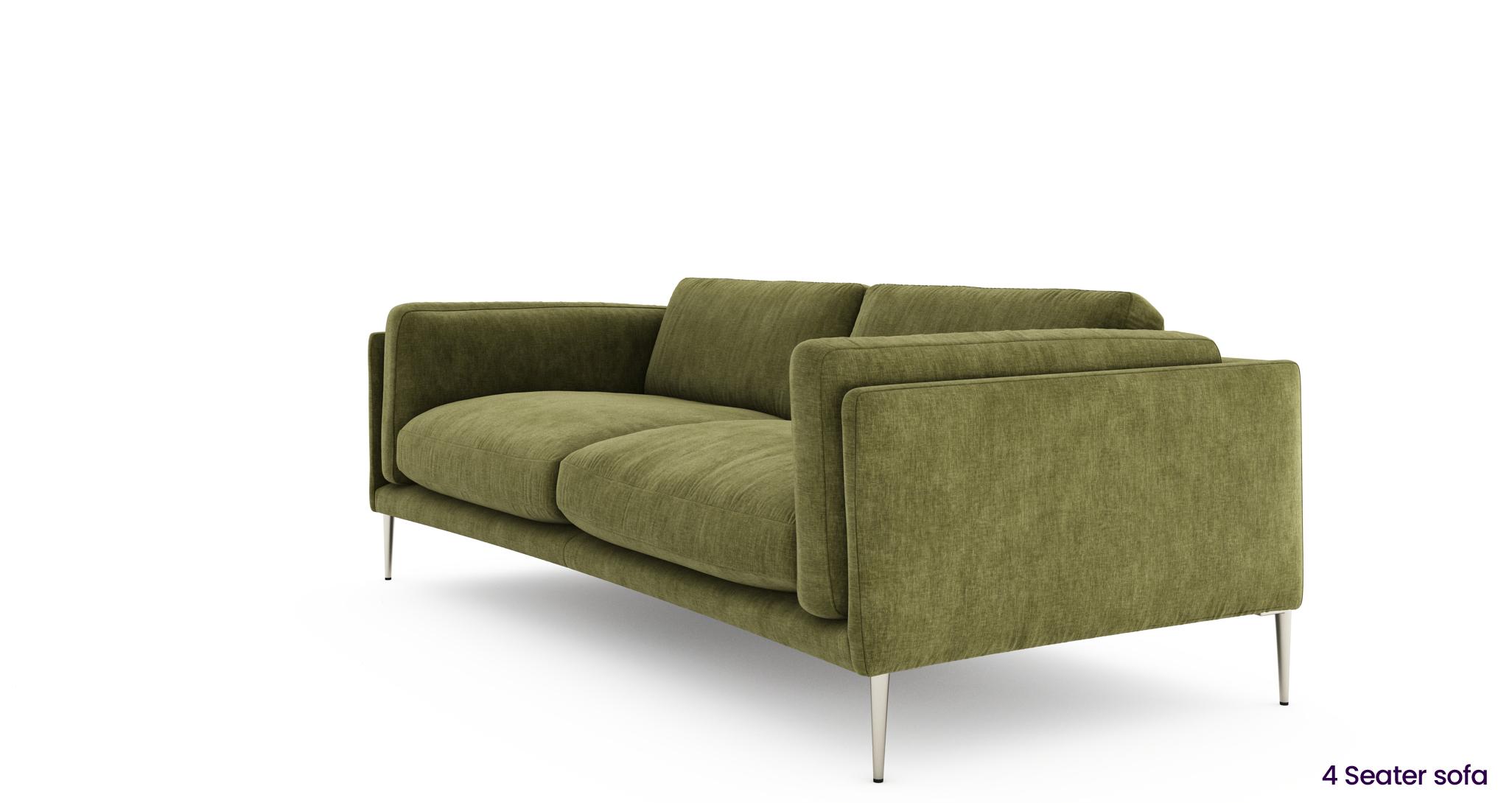 4 seater deals green sofa