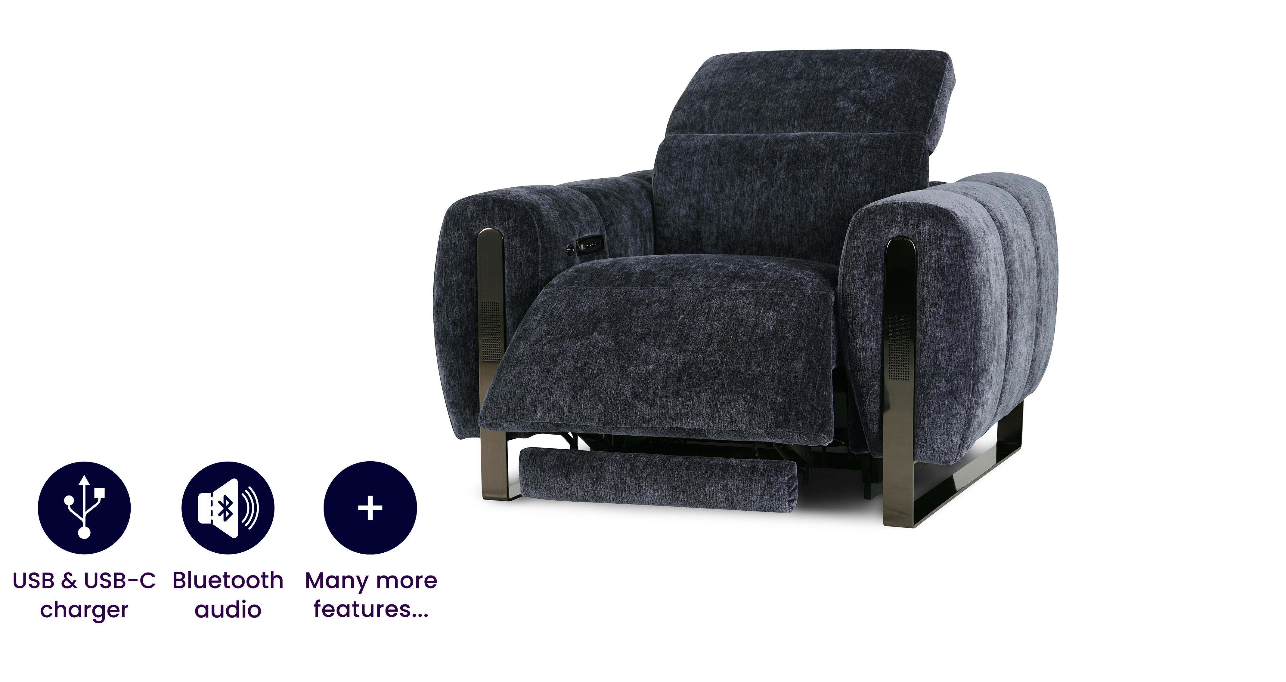 Power & Head Recliner Chair With Bluetooth, Speaker & Vibration