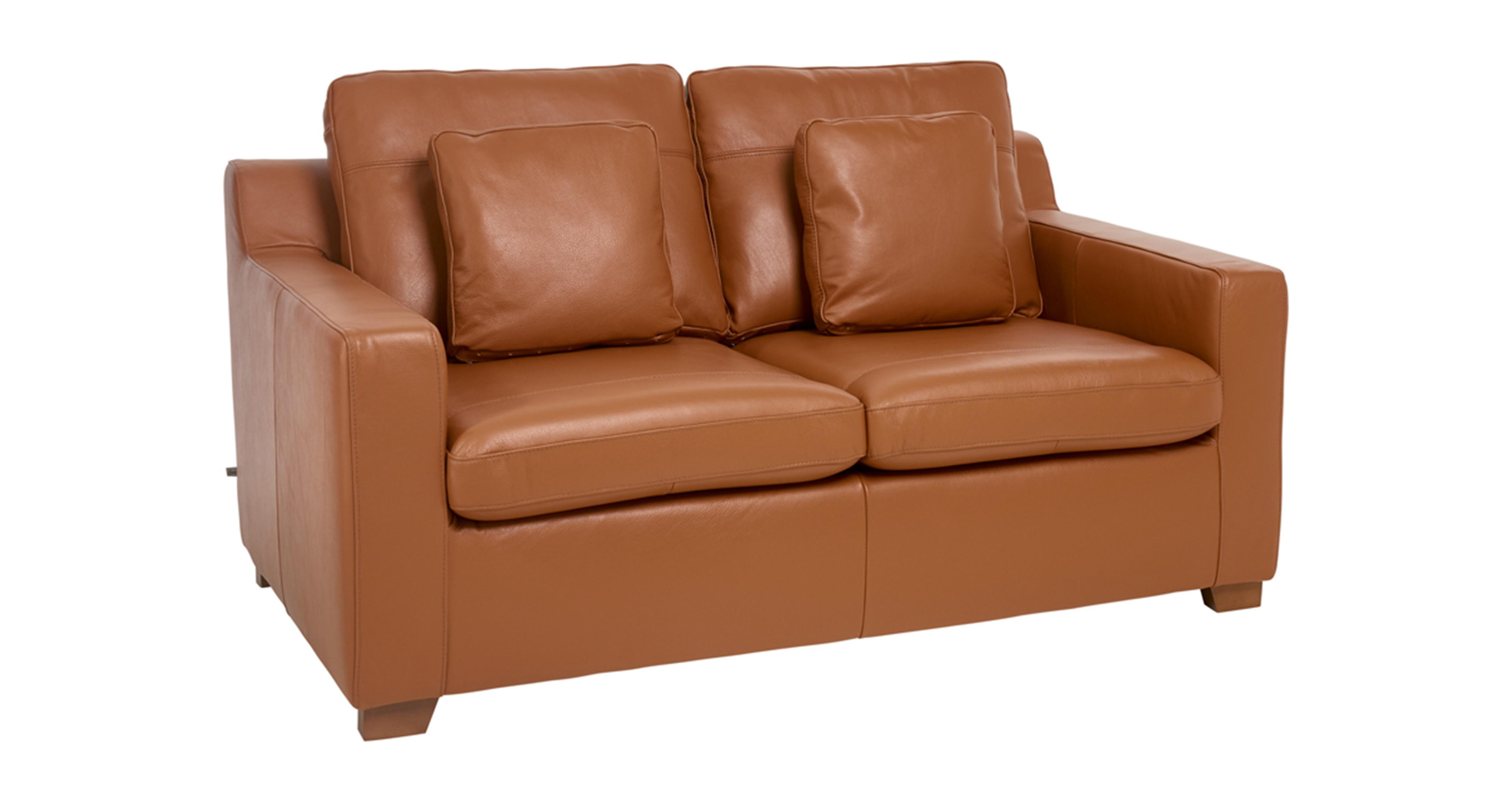 two seater leather sofa bed uk