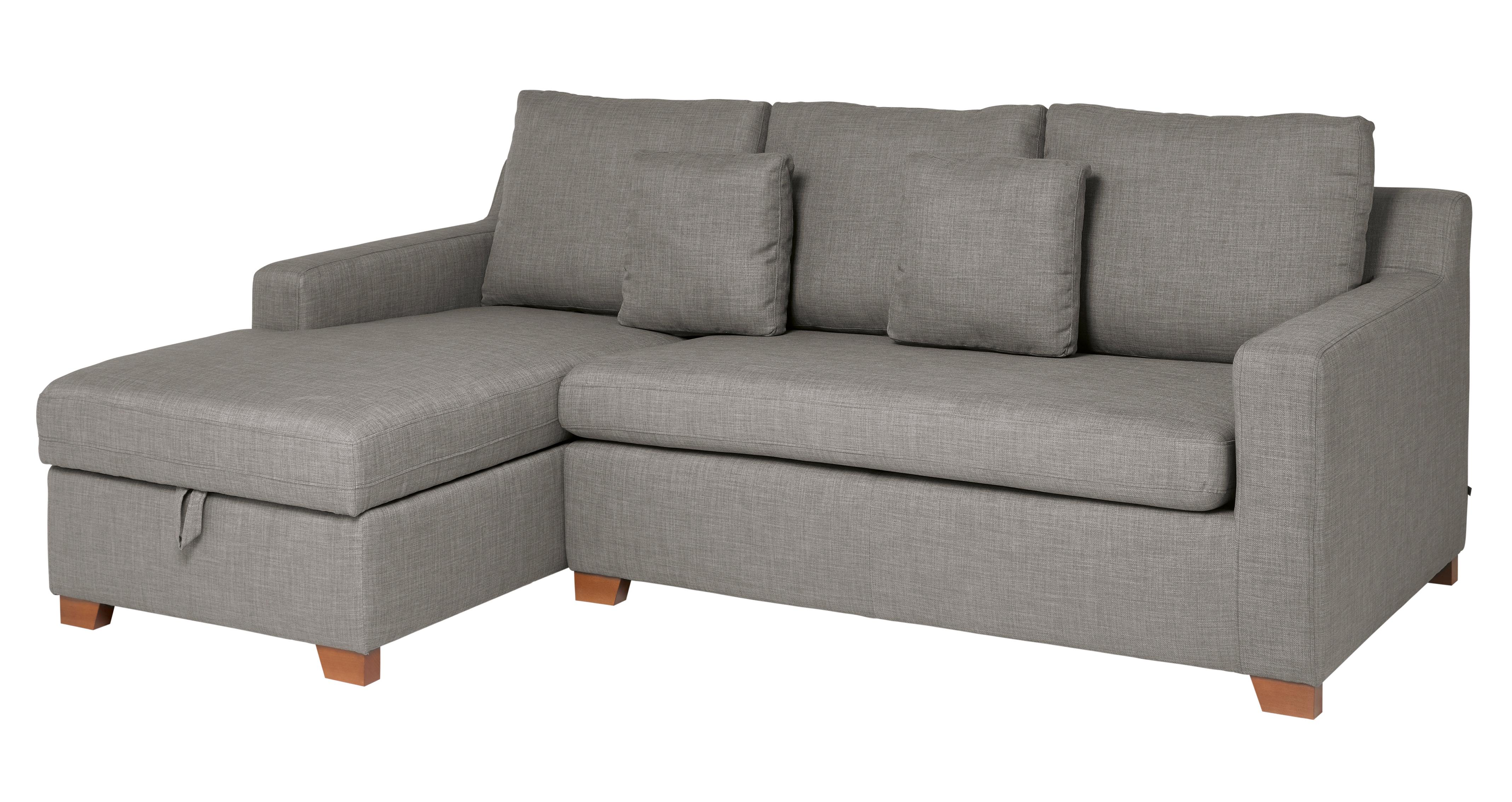 Corner sofa bed with store storage dfs