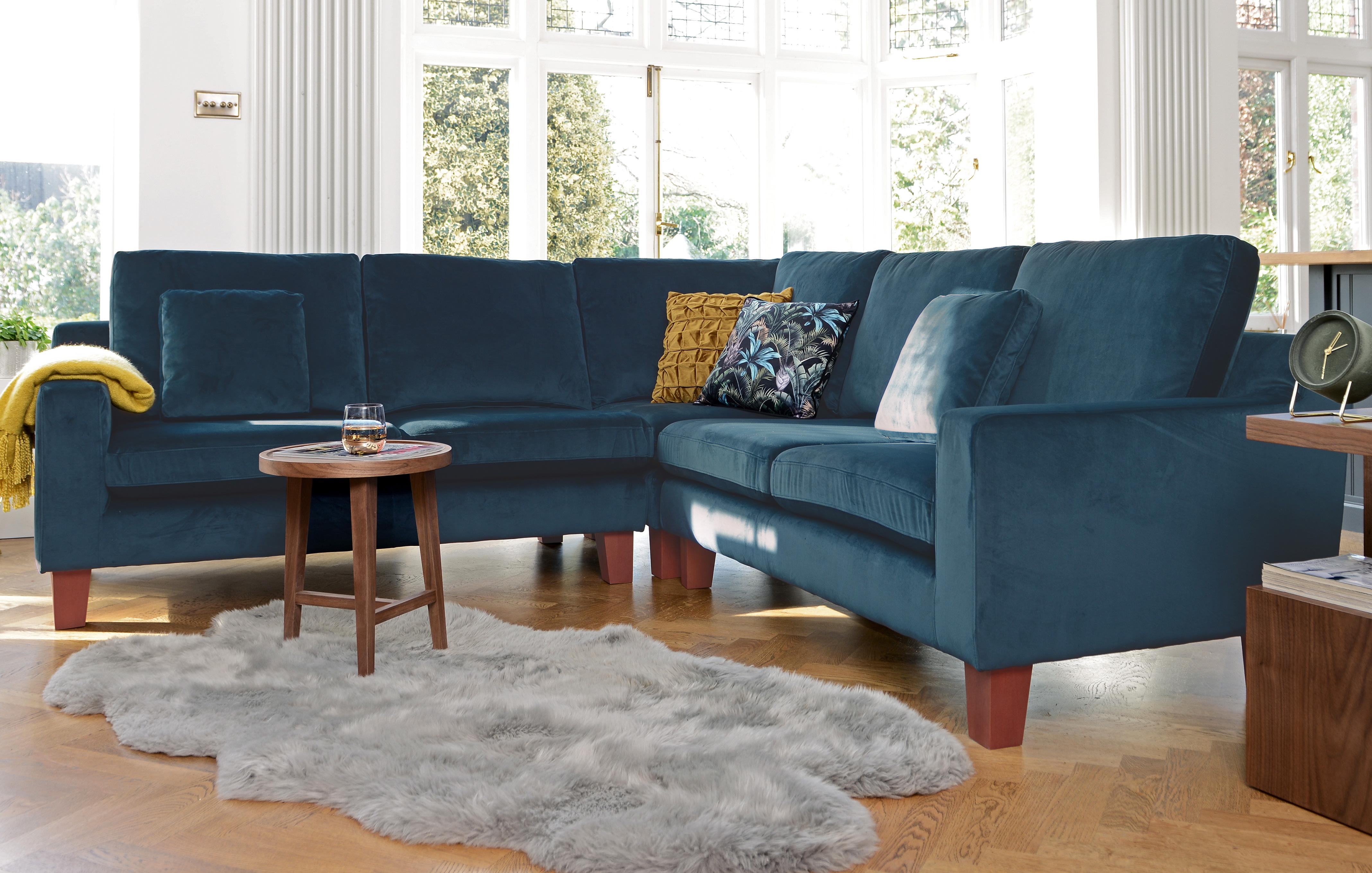 Dfs navy shop leather sofa